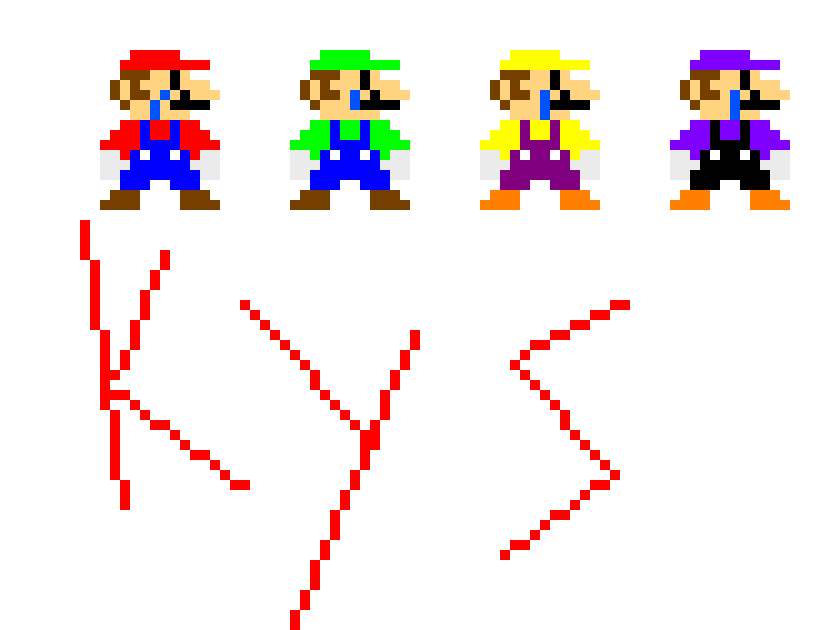 [9664c4] Mario, Luigi, Wario and Waluigi (NEW AND IMPROVED!)