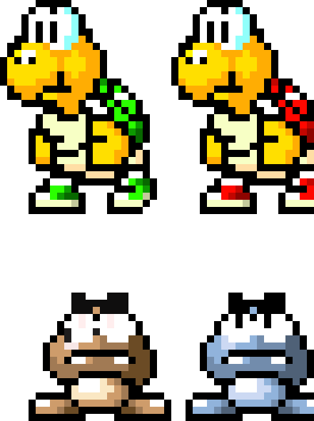 [6d94ba] Super Mario World Goombas