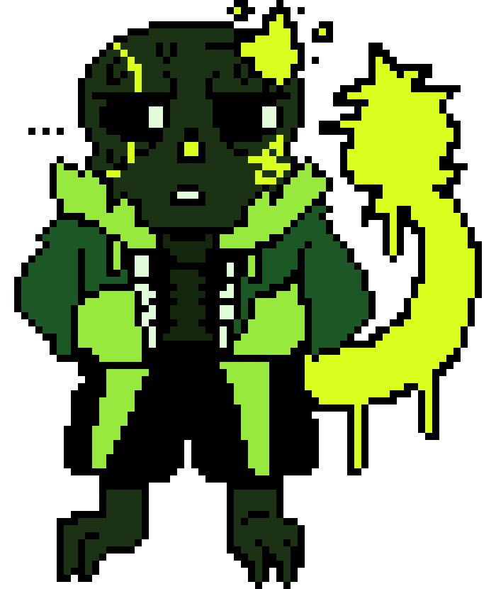 [791a58] sorry, which one? the normal sans sprite? if so then ill use it eventually, its a cool sprite but its really detailed and kinda overwhelming for me since im somewhat new to doing this kind of pixel art XD maybe ill try to make stonefire with it?