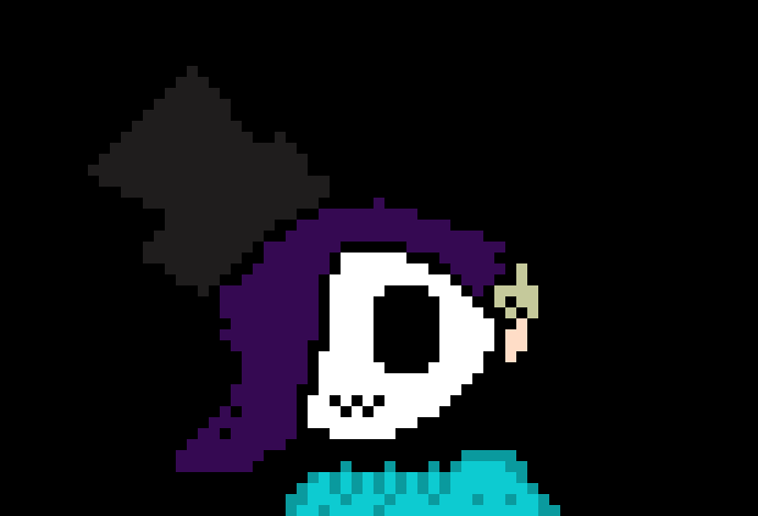 *He points it at himself*