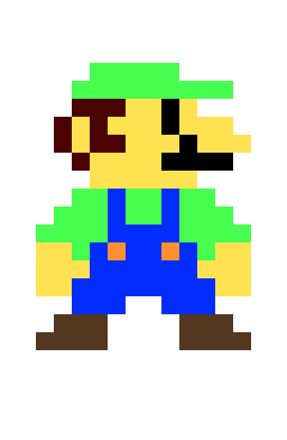 Mario Pixel Art Luigi