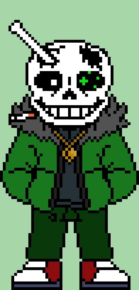 [c2fe0c] Terror Sans (No it has nothing to do with jeroxal's nor is it inspired by his)