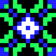 [a62017] green/blue box pattern