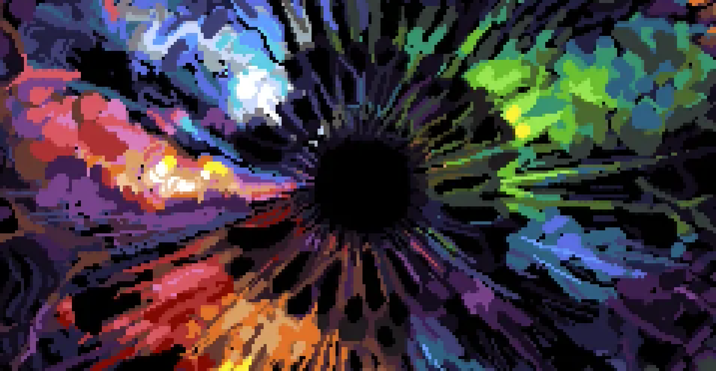 [bce8e5] basically in the game Look Outside an eldritch being comes to Earth and its gaze starts mutating anything and everything it touches, so the whole premise of the game is to not look outside because if you do you'll see its eye and you'll change.