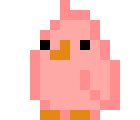 [cee4c2] pink chick wings down