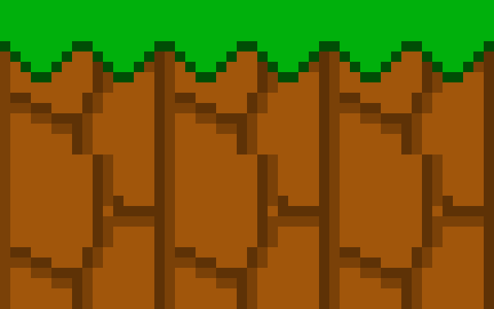 Super Mario Bros - Ground blocks, but is grass and dirt but even better!