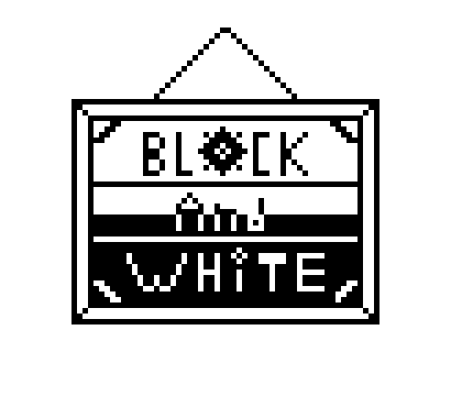 [9664c4] Block and White Title Painting