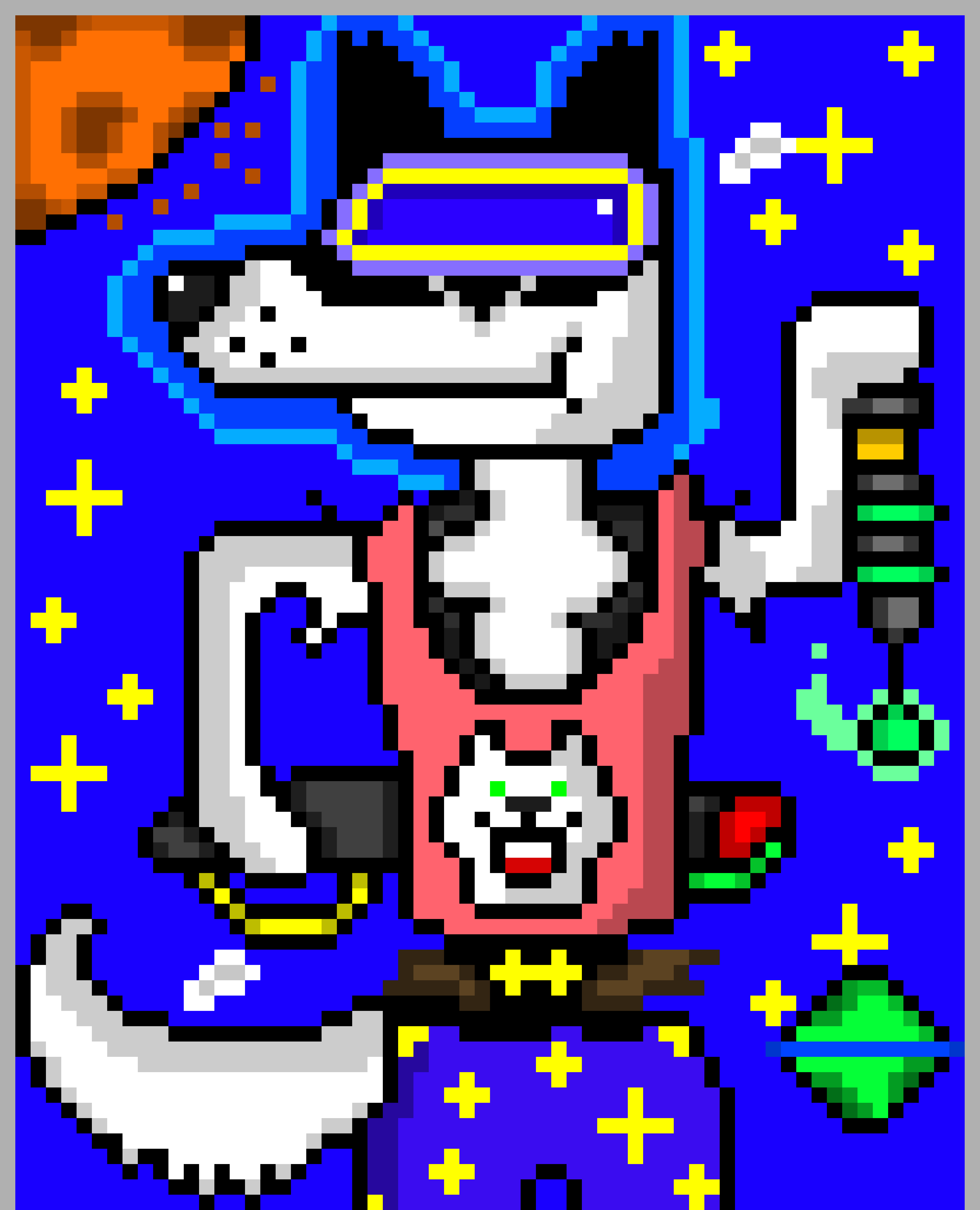 Outertale Doggo Battle Sprite (shaded and colored)