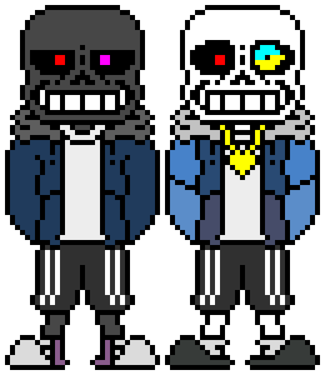 [d6b045] AT Judgement: Fear... remember what Delete said? Fear Sans: Yep *Fear Sans opens the menu and brings back Multi's Blasters* Hope this doesn't fail