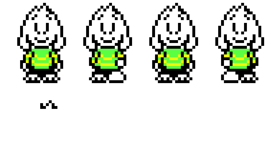 Asriel Dreemurr sprite sheet w.i.p.