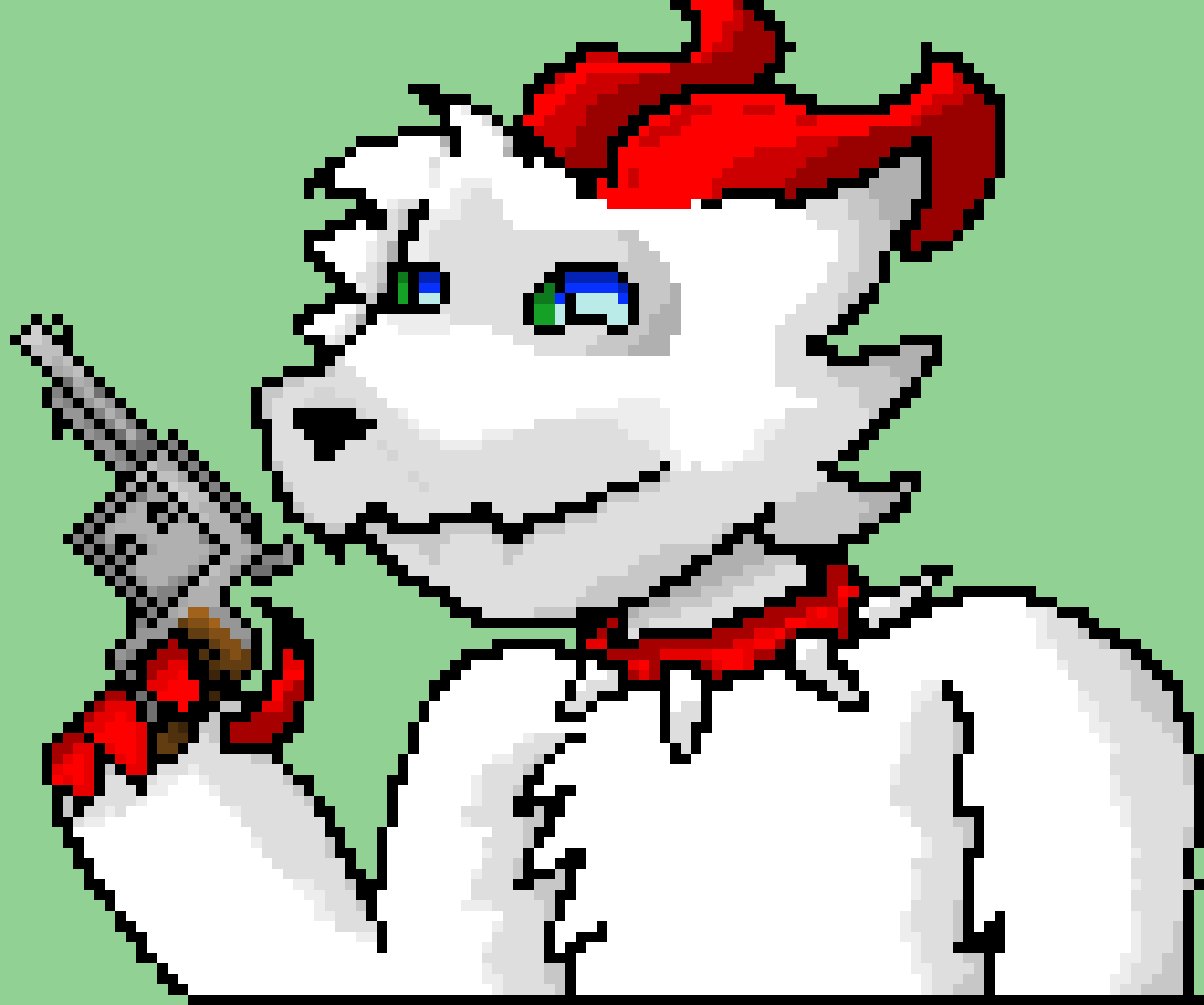 [63ceb7] -He still has the gun in his paw- [[You can`t remove it either... You, legit have to talk him down, or calm him down...]]