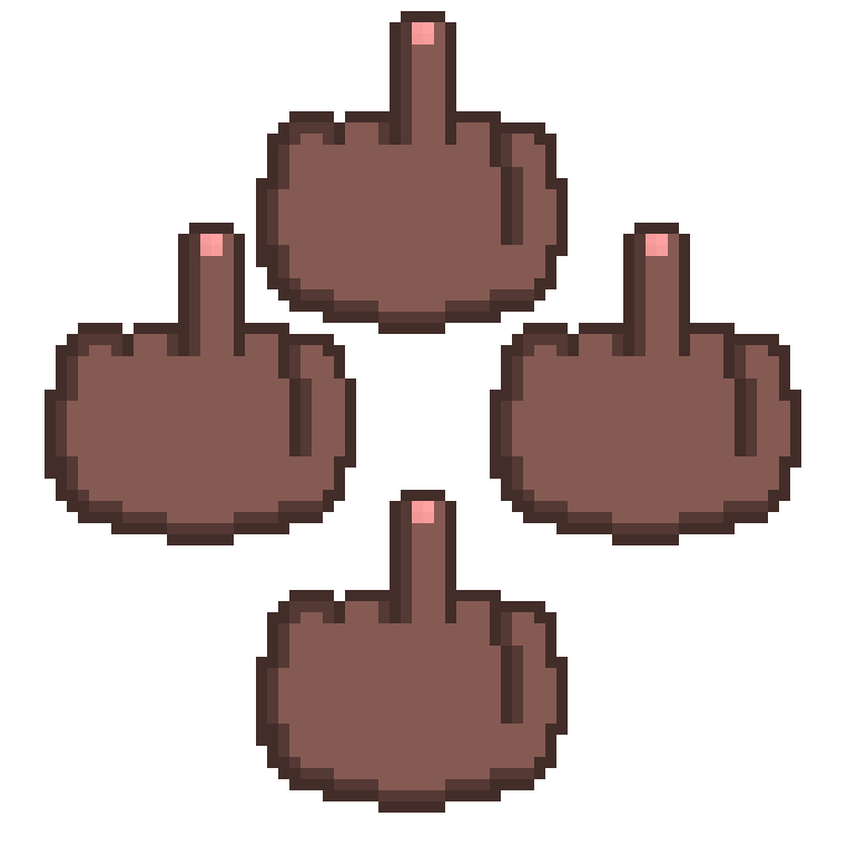 [9664c4] middle fingers up