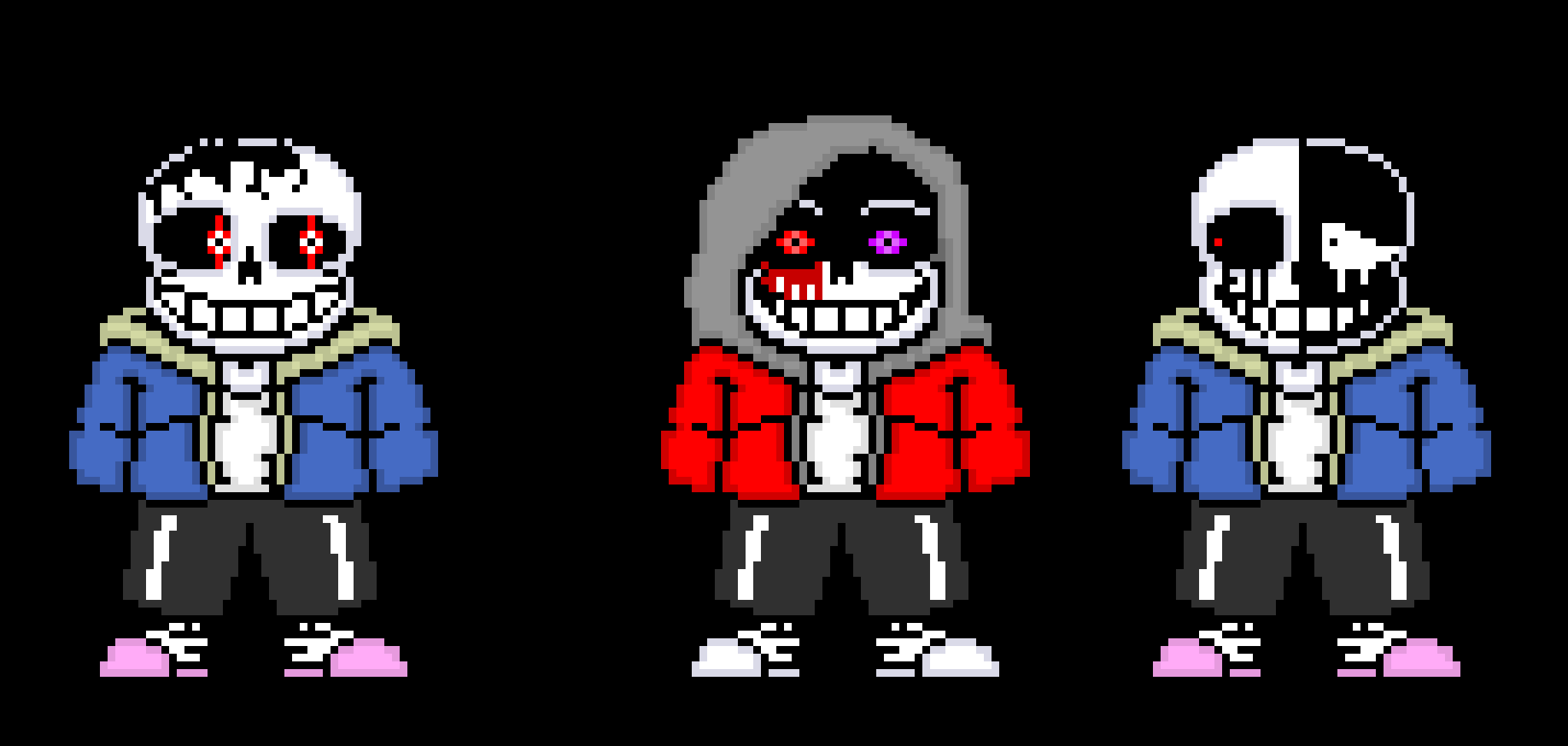 mtt replaced (traumatictale sans replaces horror, awesometale sans replaces dust, duo sans replaces killer) -hhs