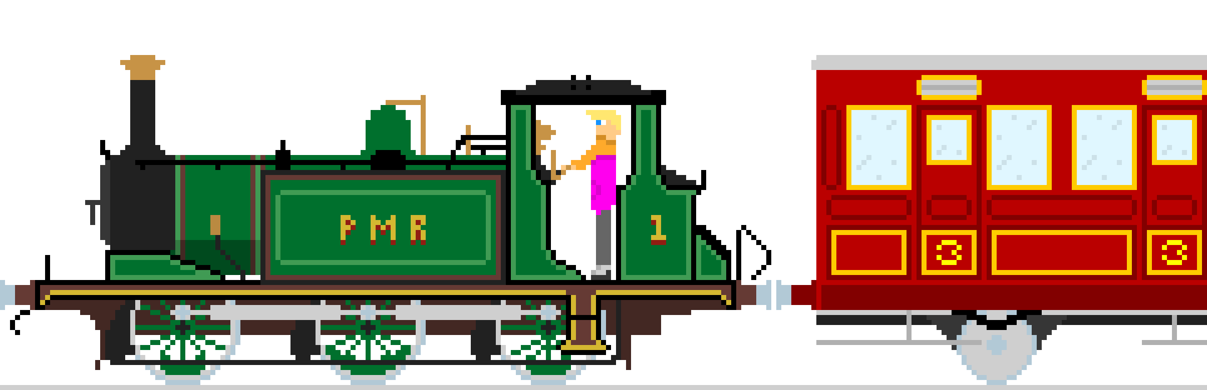 [c4081a] *A passenger train pulls up to the station in Eternalset*
