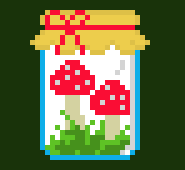 [da918e] mushroom jar green bg