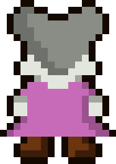 [9664c4] Girl mouse dress back outlined