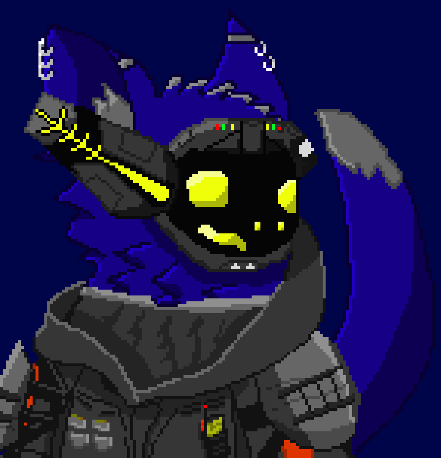 [55123c] *looks at your mask* Oh no...*keeps shooting at the big guy* -John