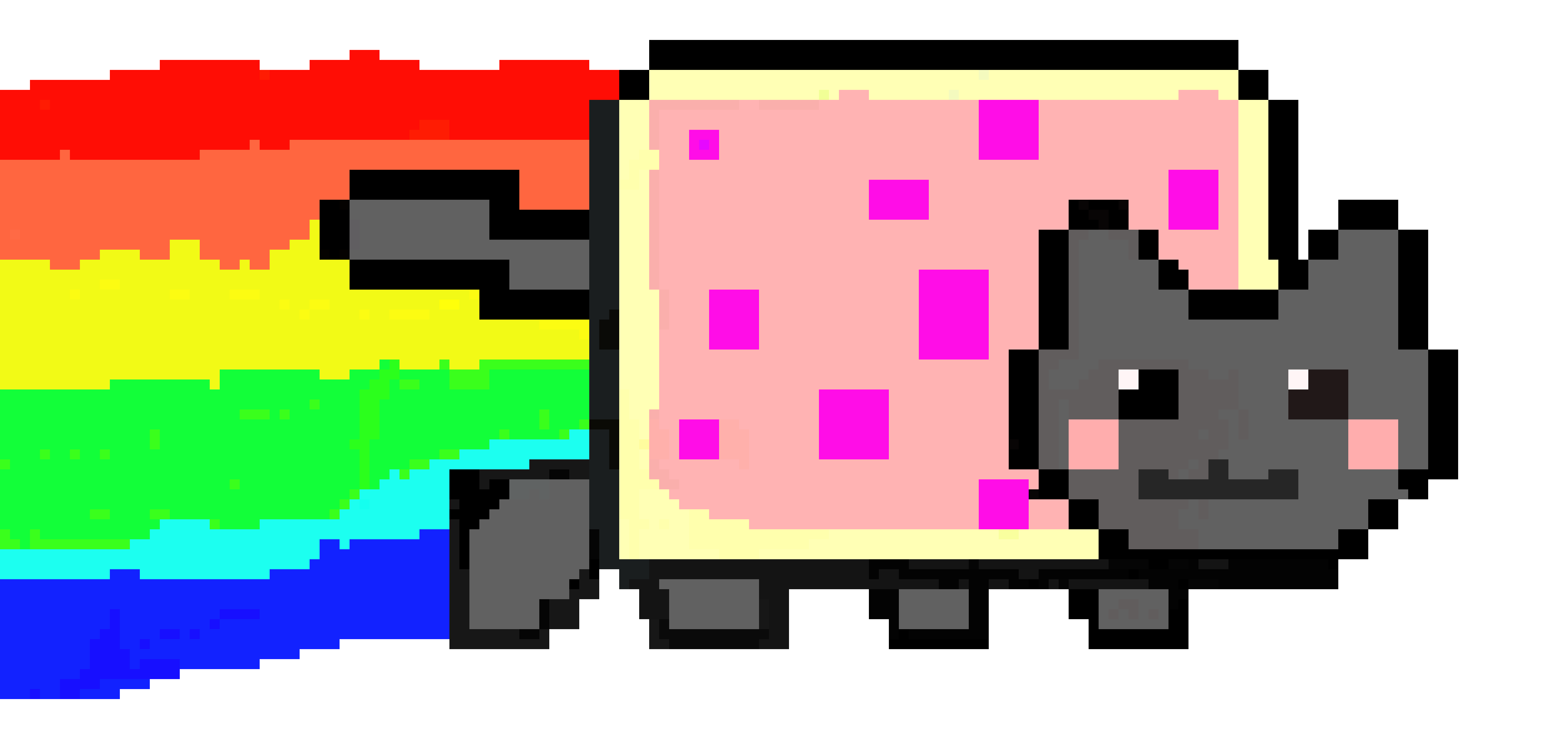 [f193a3] Flying rainbow neon cat