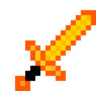 [3e6fbd] Orange minecraft sword