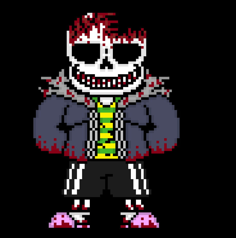 [e8cb42] no canonically terror now has charas shirt (because he killed 'A' chara)