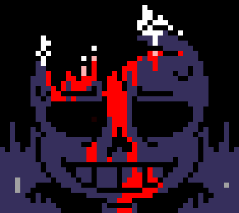 [7ce906] *(He'd dodge them, but one hits him.)  -HorrorTale Sans