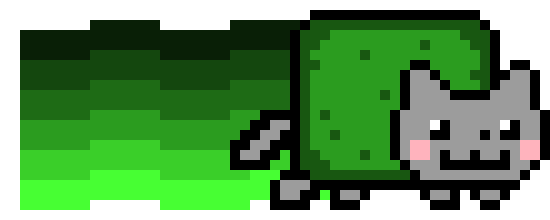 [284b6a] green nyan cat