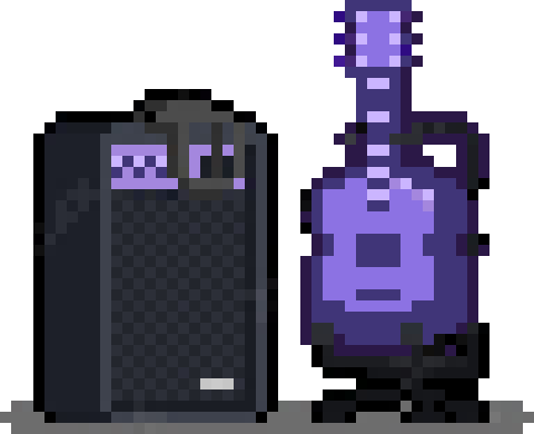 [9b9cad] guitar pixel art