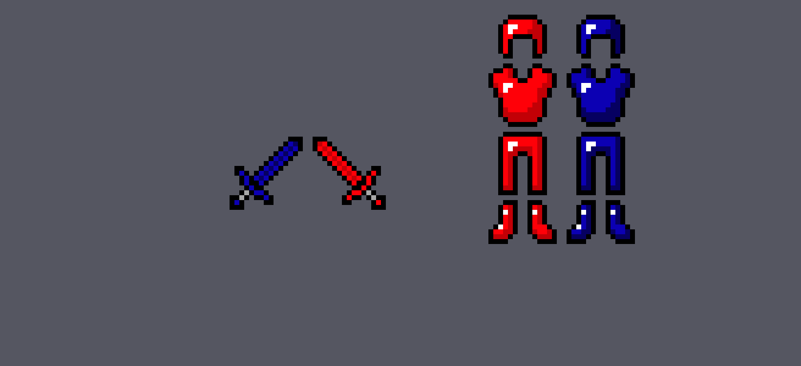 [9664c4] Redstone and Lapis Lazuli armor and swords