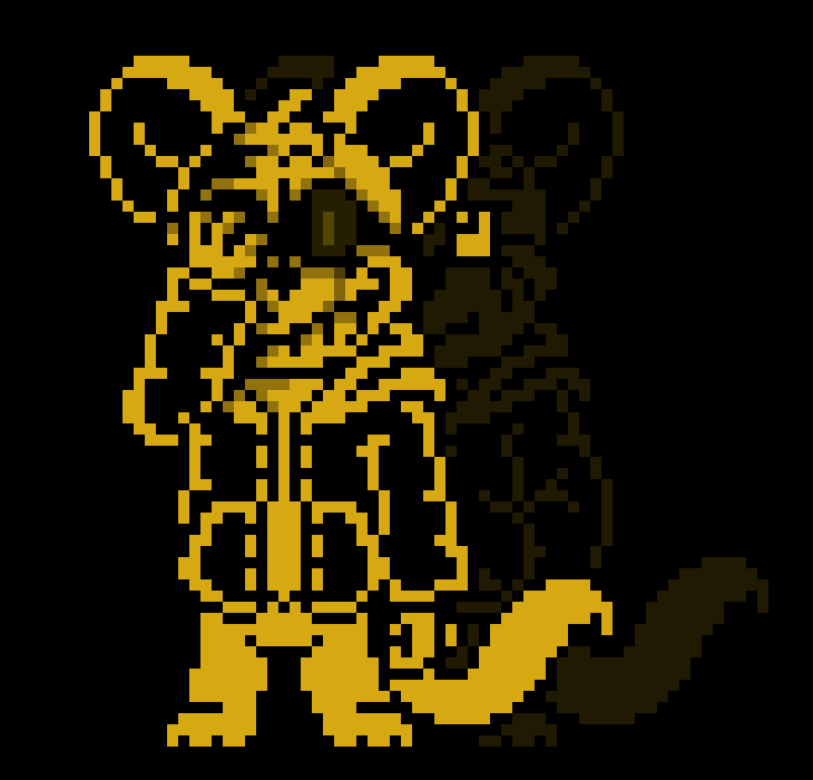 [6c26bc] Tom and Jerry/Mousetale OC - Drew the Mousewolf Hybrid (Tom's Basement Style (Battle Sprite))
