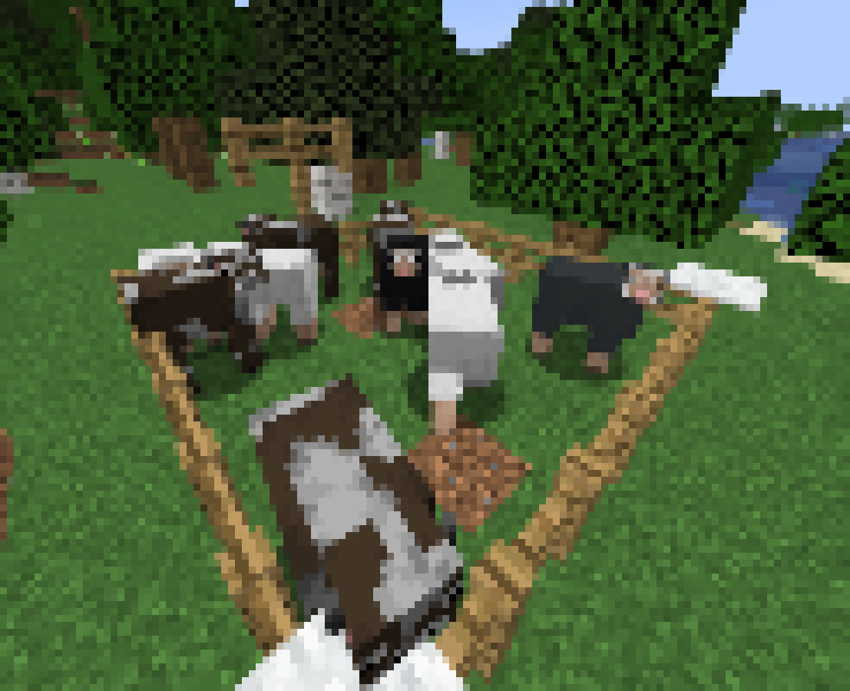 [35dc76] after THREE creeper explosions i finally have an animal farm, this hardcore world is going pretty good so far.
