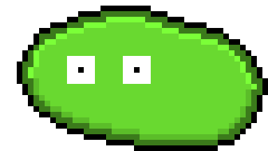 [9664c4] green blob eyes