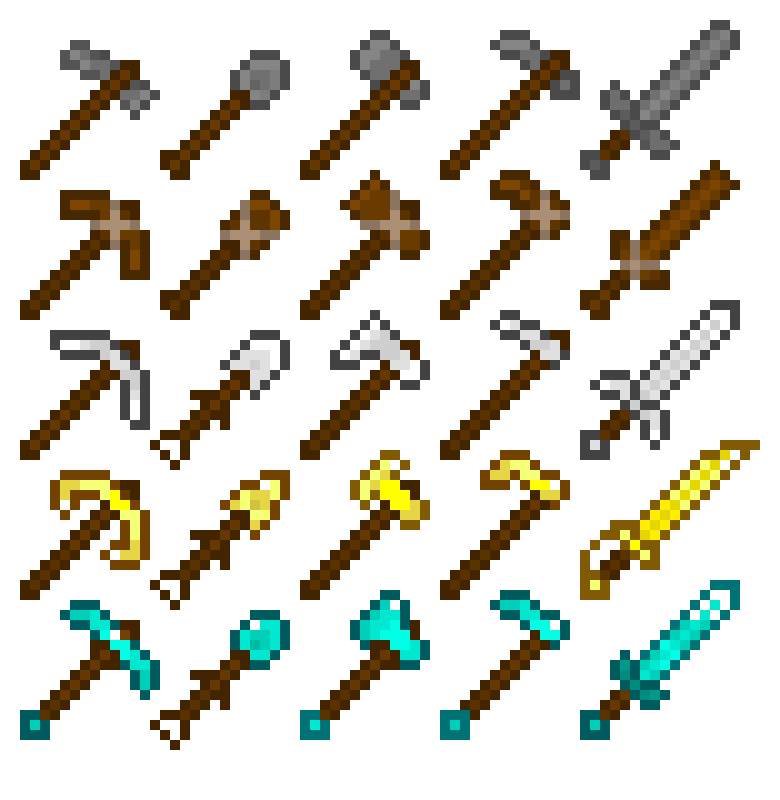 [596b56] Minecraft custom swords