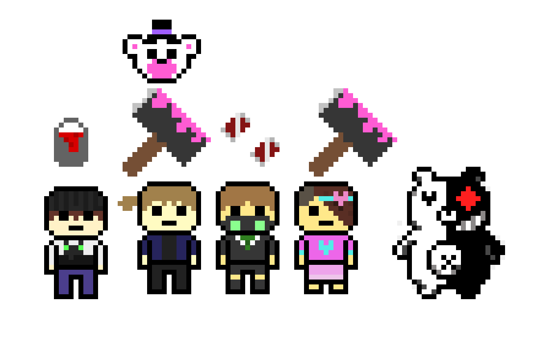 [786c7d] danganronpa pixel sprite base