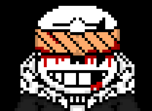 [b20256] *loses his sight again and wraps a new bandage on his head*