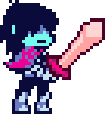 [1f0948] Kris deltarune battle sprites
