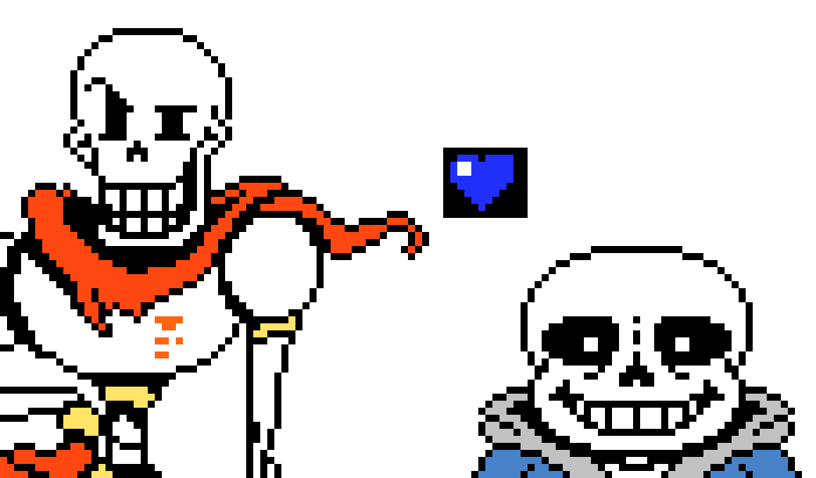 [2c07d9] Undertale Sans and Papyrus Battle Sprite.
