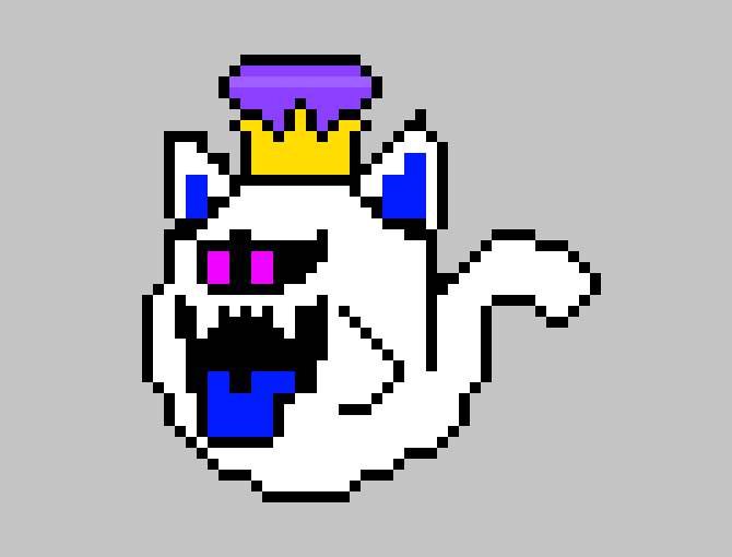 [ce6ea9] King Boo as a Cat by Bill 1