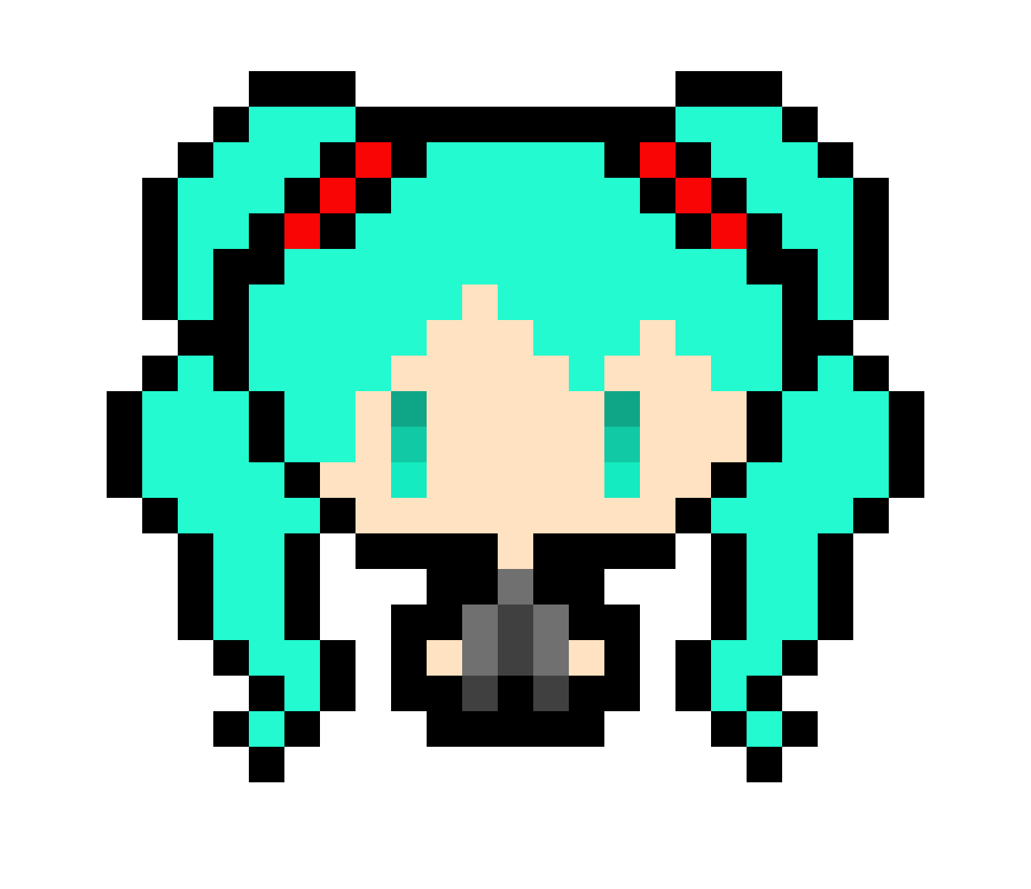 Miku Hatsune Pixel Art