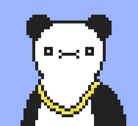 [59d3a7] Pixel Panda Face NEW 1