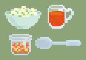 [9664c4] 7-28 tomato soup macaroni salad puchi peach pie