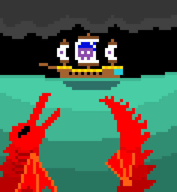 [c4497c] Sea monster and a ship