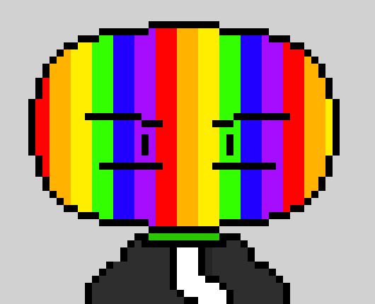 [258281] (he inject the liquid into his neck)(he flashes rainbow for a second). -Ez