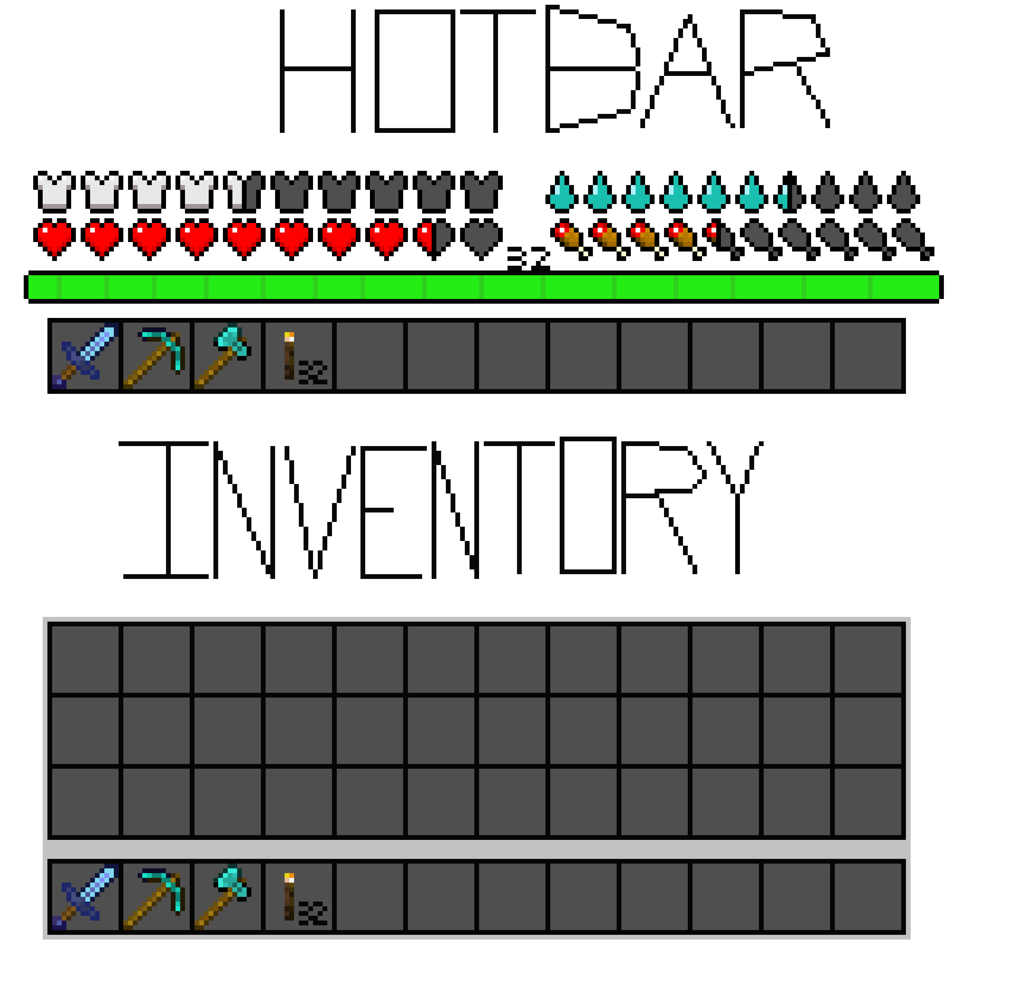 [8274cd] Minecraft Hotbar and Inventory