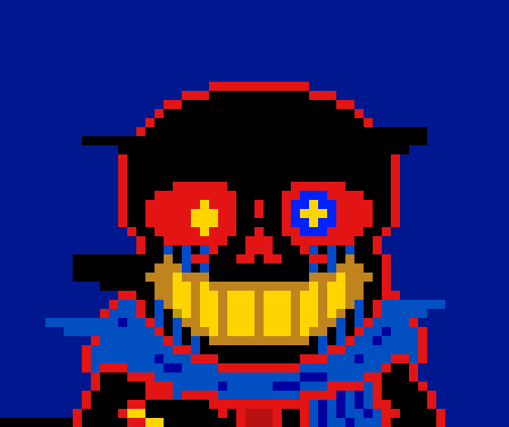 [53a360] cuts off the strings with bones then strings this sans and brings him to HorrorTale *