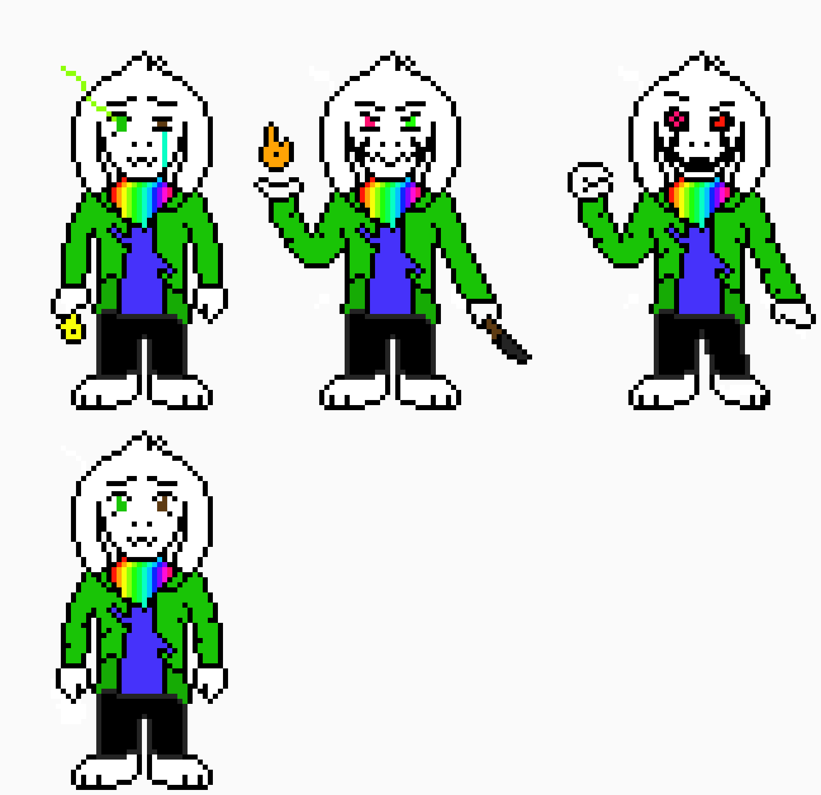 StoryShift Hopeless Asriel sprites.