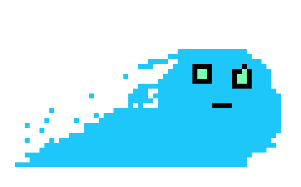 [bde7d8] Blue blob (moving 2)