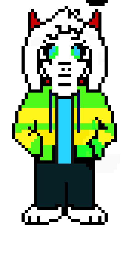 Crouch down listen kid im not evil and that was my demaon when I was deepres but thats over now im good alright she pets his head