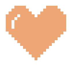 [ececcc] Pastel Orange Heart