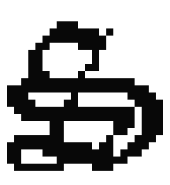 [a3790e] gothic capital S (cross stitch)