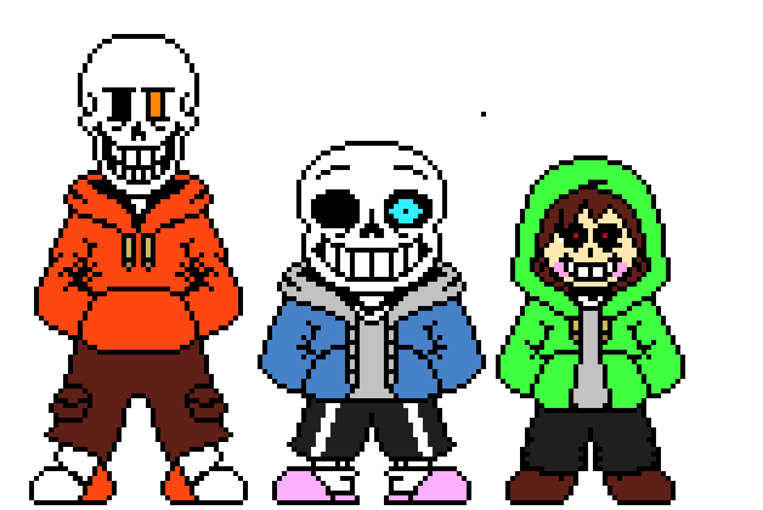 Bad Time Trio Sans Papyrus and Chara